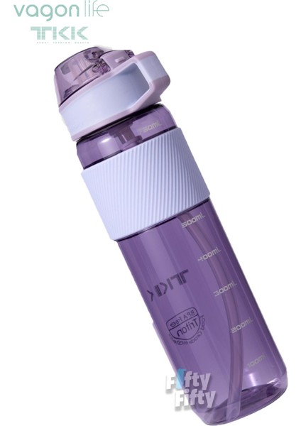 Tkk 800 ml Kalın Isırılamaz Pipetli Bpa Içermeyen Taşıma Kulplu Tritan Su Matarası FFTKK1003 800 ml