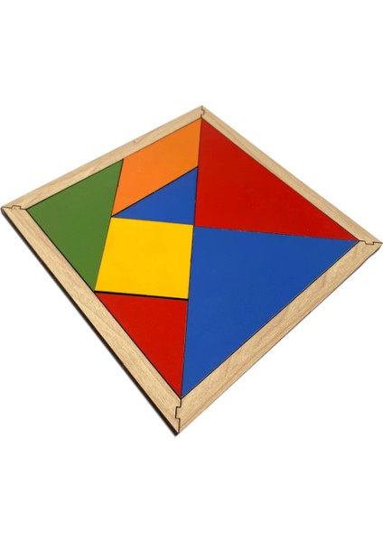 Doğal Ahşap Eğitici Oyuncak 7 Parça Tangram 13X13 cm