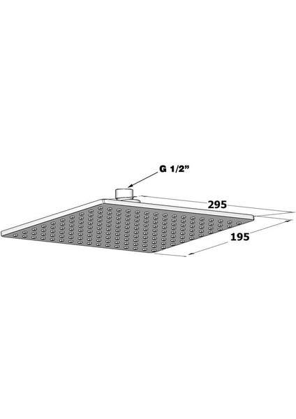 Tepe Duş Başlığı 29,5X19 cm Siyah KTD122-B