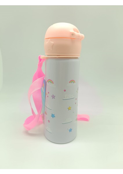 Unicorn Figürlü Çelik Matara Pembe 500 ml R cm 01