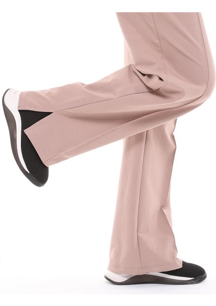 Fancy Kadın Yırtmaç Detaylı Bol Paça Basic Oversize Pantolon