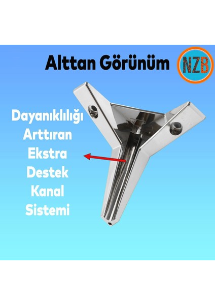 Mobilya Kanepe Sehpa Tv Ünitesi Koltuk Ayağı 15 cm Krom Renk Baza Ayak fırsatları
