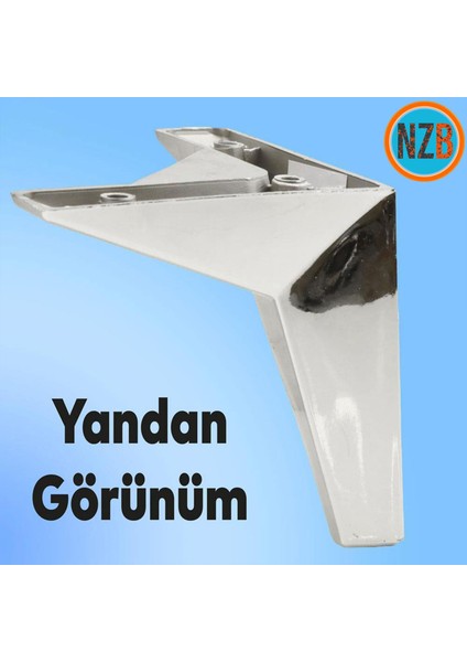 Mobilya Kanepe Sehpa Tv Ünitesi Koltuk Ayağı 15 cm Krom Renk Baza Ayak indirimleri