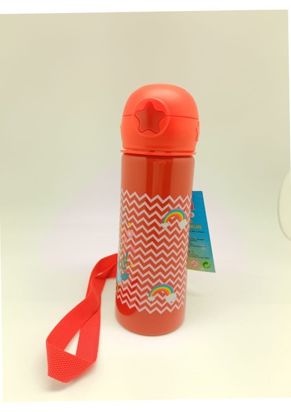 Unicorn Figürlü Çelik Matara Kırmızı 500 ml R cm 01