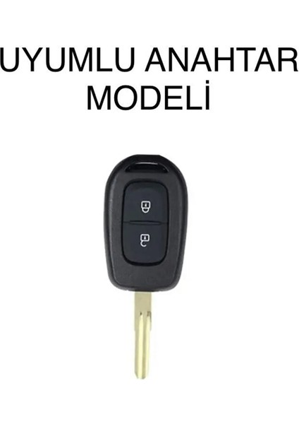 Renault Symbol Trafic Sustasız Nano Anahtar Kılıfı 2 Buton Siyah