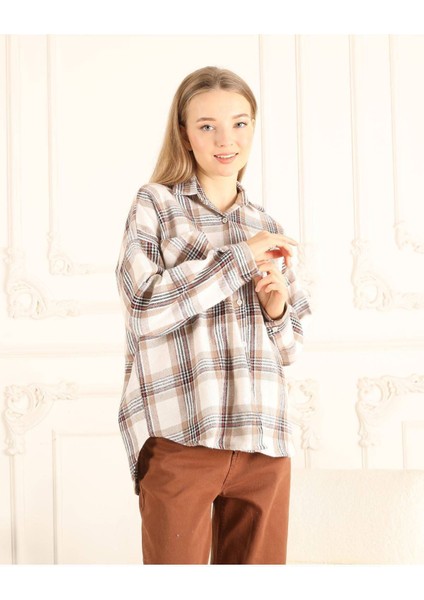 Kare Desenli Kadın Gömlek fırsatları