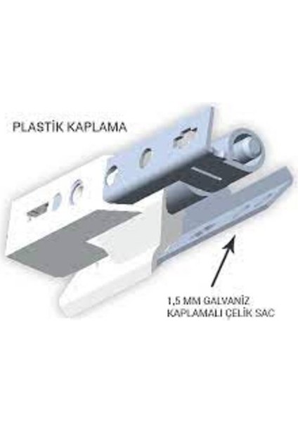 Çelik Menteşe Plastik Kaplamalı 90MM 10 Adet fiyatları