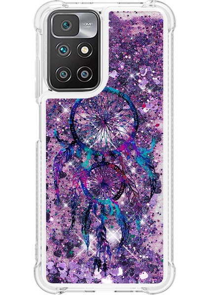 Quicksand Akan Hareketli Parıltı Güzel Desen Baskısı Xiaomi Redmi 10 4g (2021)/REDMI 10 2022 4g/redmi Not 11 4g (Mediatek)/redmi 10 Prime-Wind Chime (Yurt Dışından)