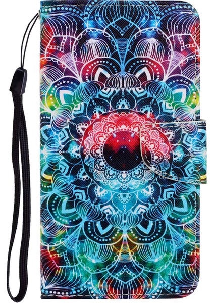Desen Baskı Kapağı Xiaomi Redmi Için Manyetik Deri Cüzdan Kılıfı Not 9/10X 4g-Mandala Çiçeği (Yurt Dışından)