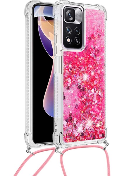 Le1-1 Serisi Xiaomi Redmi Için Long Lanyard Yumuşak Tpu Kapağı ile Iyi Korumalı Hareketli Hızlı ve Telefon Kasası Not 11 Pro+ 5g/redmi Note 11 Pro 5g (Çin) (Mediatek) -Pink (Yurt Dışından) fiyatları