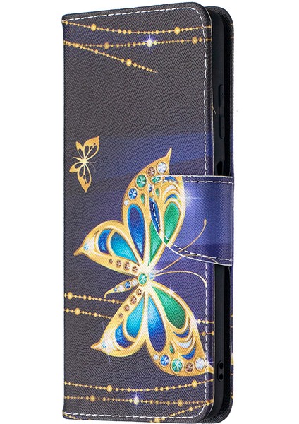 Desen Baskı Cüzdan Stand Flip Deri Telefon Kabuğu Xiaomi Poco X3/poco X3 Nfc-Beautiful Butterfly (Yurt Dışından) modelleri