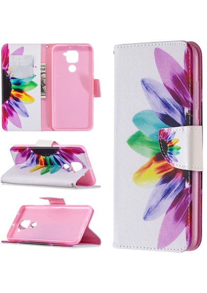 Xiaomi Redmi Için Stand Cüzdanı ile Desen Deri Kılıfı Not 9/redmi 10X 4g-Petals (Yurt Dışından)