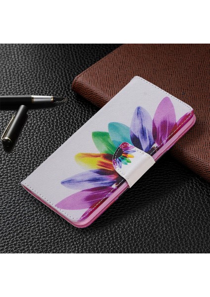 Xiaomi Redmi Için Stand Cüzdanı ile Desen Deri Kılıfı Not 9/redmi 10X 4g-Petals (Yurt Dışından) modelleri