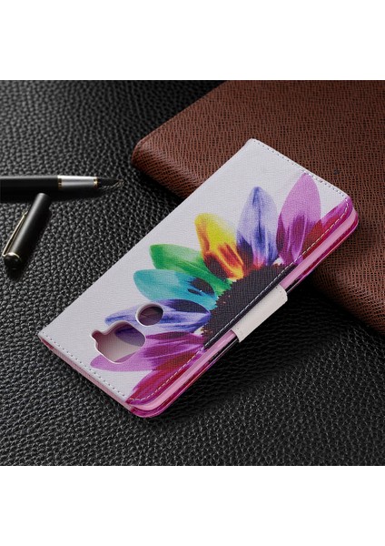 Xiaomi Redmi Için Stand Cüzdanı ile Desen Deri Kılıfı Not 9/redmi 10X 4g-Petals (Yurt Dışından) fırsatları