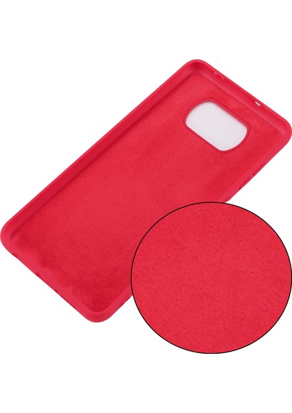 Xiaomi Poco X3/x3 Nfc-Kırmızı Için Kayışlı Sıvı Silikon Koruyucu Kapak (Yurt Dışından)