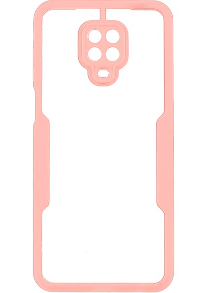 Her Şey Dahil Pet Ekran Koruyucu+Akrilik Arka Panel+Tpu Çerçeve Koruyucu Kılıf Xiaomi Redmi Note 9 Pro Max/note 9s/note 9 Pro-Pink (Yurt Dışından)