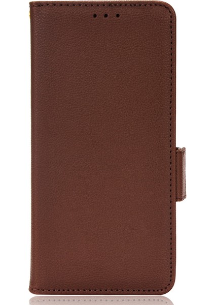 Stand Fonksiyon Litchi Doku Pu Deri Cüzdan Kılıfı Xiaomi Redmi Için Çift Manyetik Toka Çevirme Kapağı Not 11 Pro+ 5g/redmi Note 11 Pro 5g (Çin) (Mediatek) -Brown (Yurt Dışından) fiyatları
