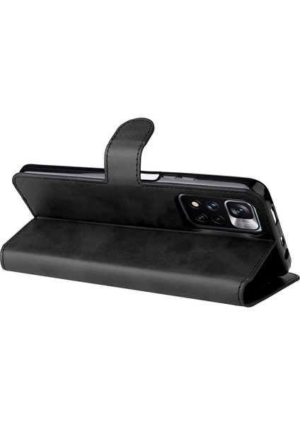 Dokulu Deri+ Tpu Stand Cüzdan Kılıfı Koruyucu Telefon Kapağı Xiaomi Redmi Note 11 Pro 5g (Çin) (Mediatek)/note 11 Pro+ 5g-Black (Yurt Dışından) fırsatları