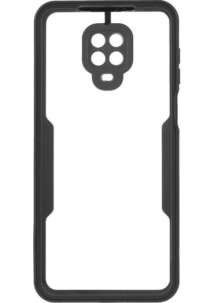 Her Şey Dahil Pet Ekran Koruyucu+Akrilik Arka Panel+Tpu Çerçeve Koruyucu Koruma Koruyucu Kılıf Note 9 Pro Max/note 9s/note 9 Pro-Black (Yurt Dışından) modelleri