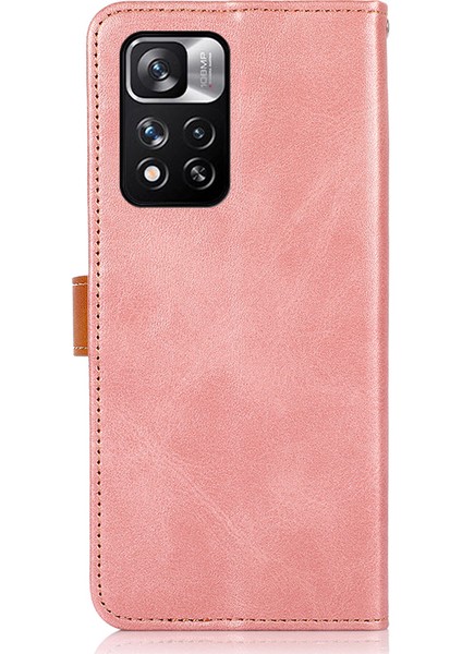 Khazneh Manyetik Altın Toka Pu Deri Kapak Standı Cüzdan Flip Telefon Kılıfı Xiaomi Redmi Note 11 Pro 5g (Çin) (Mediatek)/11 Pro+ 5g-Rose Altın (Yurt Dışından) fırsatları