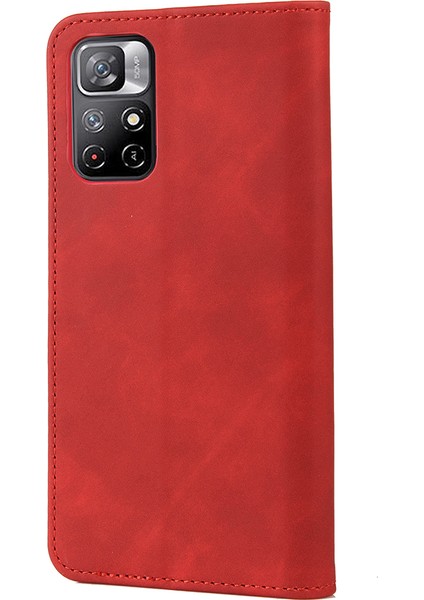 Xiaomi Redmi Için Note 11 5g (Çin) (Mediatek)/not 11T 5g/not 11S 5g Renk Ekleme Tam Koruma Deri Stand Cüzdan Kapağı Telefon Kılıfı Kırmızısı (Yurt Dışından) modelleri