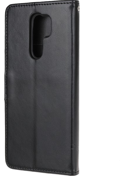 Xiaomi Redmi 9-Black Için Baskı Kelebek Çiçek Cüzdan Deri Kapak (Yurt Dışından) modelleri