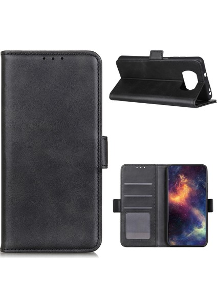 Manyetik Kapatma Deri Cüzdan Xiaomi Poco X3 Nfc/poco X3-Black (Yurt Dışından)