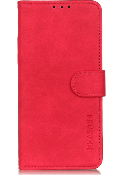 Xiaomi Redmi Için Stand Tasarımı ile Khazneh Vintage Stil Deri Cüzdan Koruma Kılıfı 10 4g (2021) -Red (Yurt Dışından) modelleri