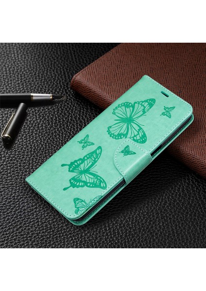 Baskı Kelebekleri Cüzdan Stand Flip Deri Kılıfı Xiaomi Redmi Note 9 Pro Max/not 9 Pro/not 9s-Green (Yurt Dışından) fırsatları
