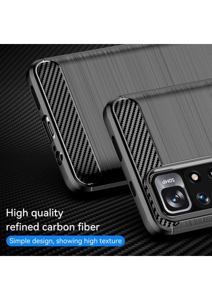 1.8mm Anti-Fall Iyi Korunmuş Karbon Fiber Fırçalanmış Doku Tpu Xiaomi Redmi Için Not 11 5g (Çin) (Mediatek)/redmi Not 11T 5g/not 11S 5g-Black (Yurt Dışından) fiyatları