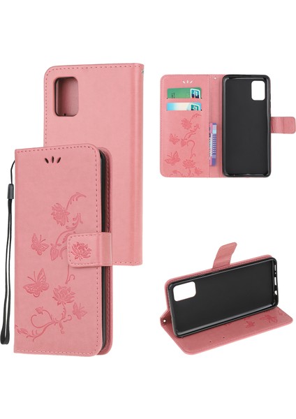 Baskı Kelebek Çiçekler Tasarım Deri Cüzdanı Xiaomi Poco M3-Pink Için Kapak (Yurt Dışından)