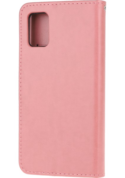 Baskı Kelebek Çiçekler Tasarım Deri Cüzdanı Xiaomi Poco M3-Pink Için Kapak (Yurt Dışından)