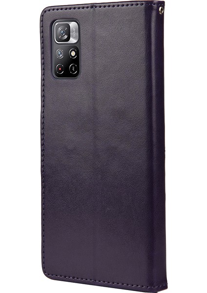 Xiaomi Redmi Için Not 11 5g (Çin) (Mediatek)/not 11T 5g/not 11S 5g Destekleme Stand Telefon Kılıfı Kelebek Çiçek Flip Cüzdan Deri Deri Telefon Kaplama-Doğru (Yurt Dışından) modelleri