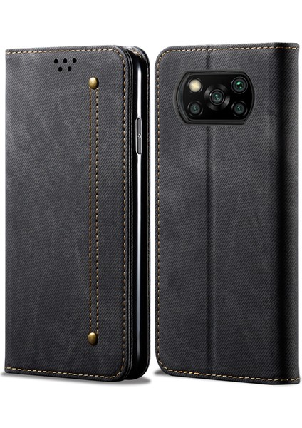 Eğlence Tarzı Kot Pantolon Xiaomi Poco X3/poco X3 Nfc-Black Için (Yurt Dışından)