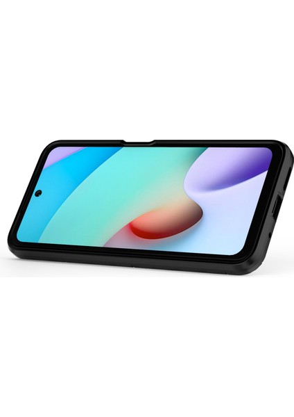 Xiaomi Için Redmi 10 4g (2021)/REDMI 10 2022 4g/redmi Not 11 4g (Mediatek) Yüzük Tutucu Kickstand Şok Geçirmez Tpu+Sert Pc Telefon Kapak Black (Yurt Dışından)