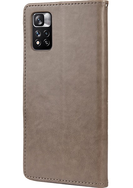 Basılı Kelebek Çiçek Deseni Pu Deri Manyetik Flip Kapak Standı Özellik Xiaomi Redmi Için Cüzdan Telefon Kılıfı Not 11 Pro 5g (Çin) (Mediatek)/not 11 Pro+ 5g-Gre (Yurt Dışından) modelleri