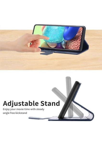 Pfor Xıaomı Redmı Not 11 5g (Çin) (Mediatek)/not 11T 5g/not 11S 5g Pu Deri+Tpu Telefon Kılıfı Baskılı Y Şekilli Çizgiler Manyetik Stand Flip Cüzdan Telefon Kapağı Kayış Mavisi ile (Yurt Dışından)