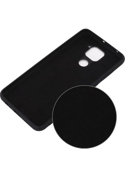 Xiaomi Redmi Için Sıvı Silikon Kabuk Cep Telefonu Kapağı Not 9/redmi 10X 4g-Black (Yurt Dışından)