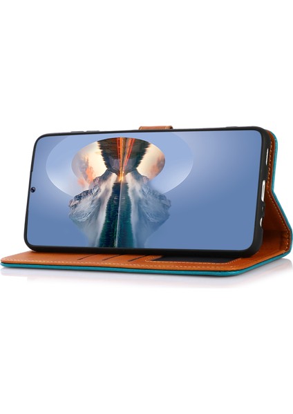 Khazneh Altın Manyetik Toka Tasarımı Xiaomi Için Stand ile Çift Renkli Deri Cüzdan Telefon Kılıfı Poco X3/poco X3 Pro/poco X3 Nfc-Black (Yurt Dışından)