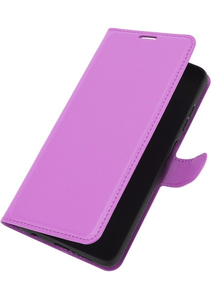 Xiaomi Poco X3 Nfc/poco X3-Purple Için Litchi Cilt Cüzdan Deri Stand Kılıfı (Yurt Dışından)