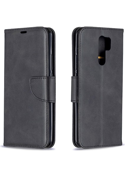 Cüzdan Standı Pu Deri Telefon Koruma Çantası Xiaomi Redmi 9-Black (Yurt Dışından) fırsatları