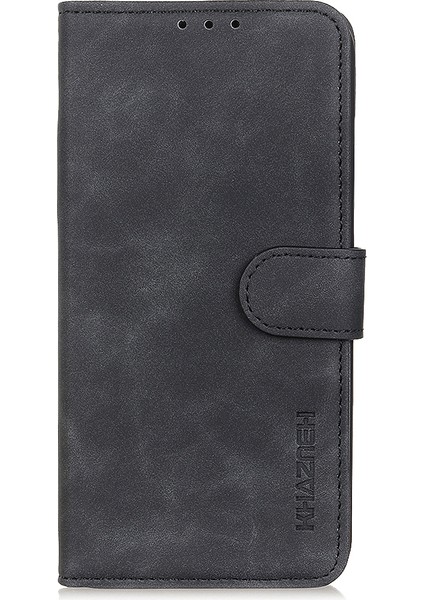 Khazneh Vintage Style Deri Cüzdanı Xiaomi Redmi Için Stand Tasarımı ile Telefon Koruma Kılıfı 10 4g (2021) -Black (Yurt Dışından) modelleri
