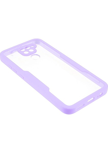 Lens Koruması Şok Geçirmez Pet Ekran Koruyucusu+Akrilik+Tpu Xiaomi Redmi Için Not 9 (Mtk Helio G85) Için Anti-Fall Anti Cep Telefonu Kapağı -Purple (Yurt Dışından)