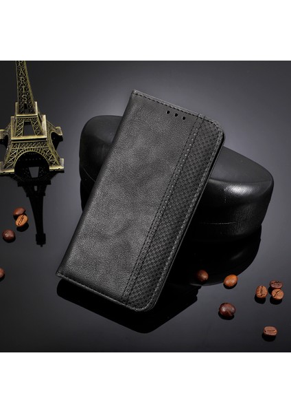 Xiaomi Poco X3 Nfc/poco X3-Black Için Vintage Stil Deri Cüzdan Kılıfı (Yurt Dışından)