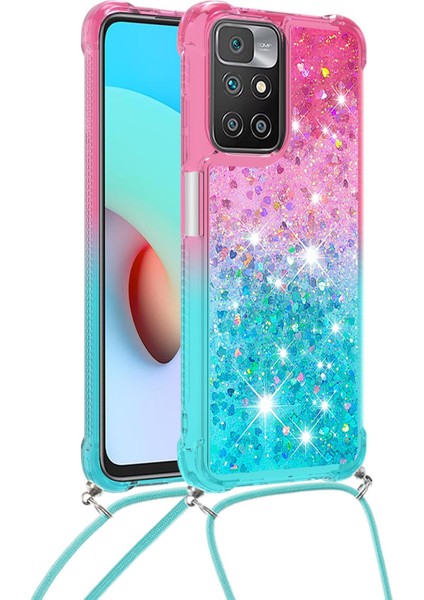 Gradyan Quicksand Serisi Glitter Akan Sıvı Yumuşak Tpu Tampon Yastık Koruyucu Telefon Kılıfı Xiaomi Redmi 10/redmi 10/redmi Not 11 (Mediatek)/redmi 10 Prime-Pink/mavi (Yurt Dışından) fiyatları