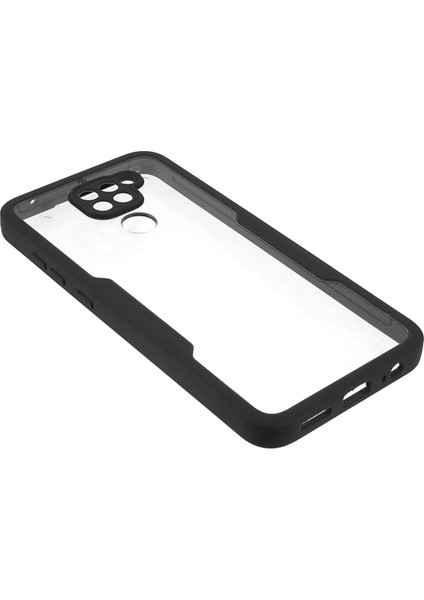 Lens Koruması Şok Geçirmez Pet Ekran Koruyucu+Akrilik+Tpu Xiaomi Redmi Için Not 9 (Mtk Helio G85) Için Anti-Fall Anti Cep Telefonu Kapağı -Black (Yurt Dışından)