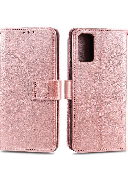 Xiaomi Mi Için Çiçek Deri Kabuğu Baskı 10 Lite 5g-Rose Altın (Yurt Dışından)