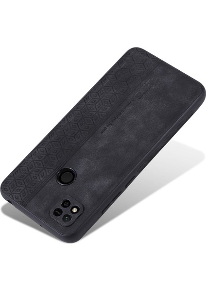 4U Sky Xiaomi Için Redmi 10A/REDMI 9c/redmi 9c Nfc Baskılı Desen Anti-Drop Telefon Kılıfı Pu Deri Kaplamalı Tpu Kapak Black (Yurt Dışından)