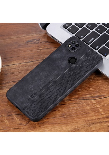 4U Sky Xiaomi Için Redmi 10A/REDMI 9c/redmi 9c Nfc Baskılı Desen Anti-Drop Telefon Kılıfı Pu Deri Kaplamalı Tpu Kapak Black (Yurt Dışından)