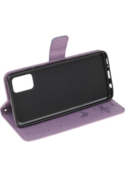 Baskı Kelebek Çiçekler Tasarım Deri Cüzdan Telefon Kapağı Xiaomi Poco M3-Purple Için (Yurt Dışından)
